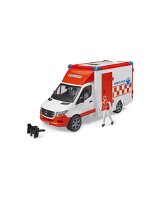 BRUDER - AMBULANTA MERCEDES BENZ CU SOFER SI SIRENA