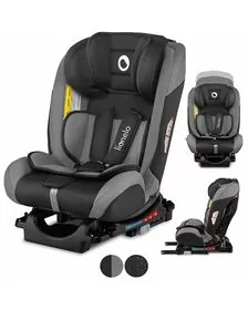 Lionelo - Scaun auto Sander Spatar reglabil, Forward-Facing sau Rear-Facing, Pozitie de somn, 0-36 Kg, Cu Isofix si centura Top Tether, Gri