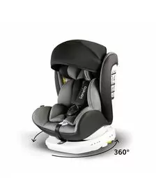 Lionelo - Scaun auto Bastiaan Pozitie de somn, Rotire 360 grade, 0-36 Kg, Cu Isofix si Centura Top Tether, Gri