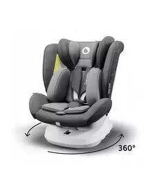Lionelo - Scaun auto Bastiaan One Pozitie de somn, Protectie laterala, Rotire 360 grade, Top Tether, 0-36 Kg, cu Isofix, Gri