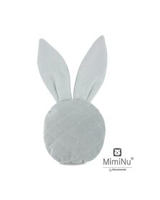 MimiNu - Jucarie zornaitoare din catifea matlasata, Mini Bunny, Grey