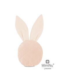 MimiNu - Jucarie zornaitoare din catifea matlasata, Mini Bunny, Magnolia