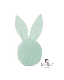 MimiNu - Jucarie zornaitoare din catifea matlasata, Mini Bunny, Mint