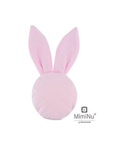 MimiNu - Jucarie zornaitoare din catifea matlasata, Mini Bunny, Pink