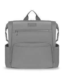 Lionelo - Rucsac impermeabil pentru mamici Cube, Cu 12 compartimente si salteluta de schimbat, Cu prindere universala de carucior, 36 x 36 x 23 cm, Gri