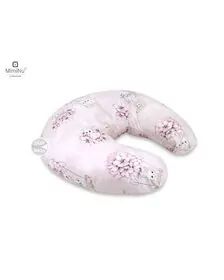MimiNu - Perna pentru alaptat, Din bumbac, Cu husa detasabila, Cu fermoar securizat, Circumferinta 155 cm, Design, Awesome Bunnies