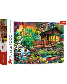 PUZZLE TREFL 3000 CABANA DIN PADURE