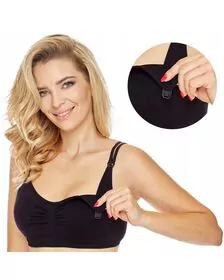 Qmini - Sutien pentru alaptat Aneta, L/XL, Black