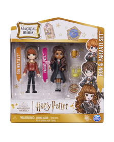 HARRY POTTER WIZARDING WORLD MAGICAL MINIS SET 2 FIGURINE RON SI PARVATI