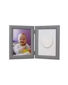 Baby HandPrint - Kit mulaj Memory Frame, Cu rama foto 13x18 cm, Silver