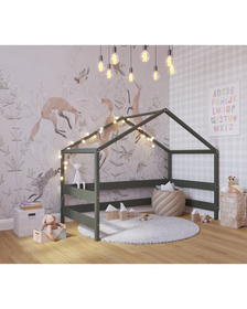 Casuta de joaca din lemn certificat FSC, In stil scandinav YappyHytte House, YappyKids, 169x89x135 cm, Verde