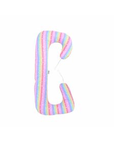 BabyNeeds - Perna 3 in 1 pentru gravide si bebelusi Soft, Cu husa din bumbac, Dungi multicolore