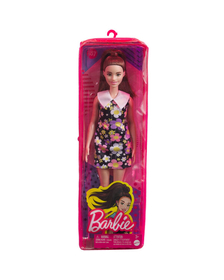 PAPUSA BARBIE FASHIONISTA SATENA CU ROCHIE CU IMPRIMEU FLORAL