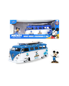 JADA MASINA DIN METAL VOLKSWAGEN T1 BUS SCARA 1 LA 24 SI FIGURINA MICKEY MOUSE