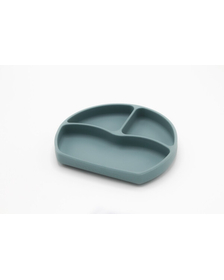 Farfurie din silicon cu 3 compartimente pentru auto-diversificare BabyJem (Culoare: Vernil)
