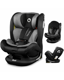 Lionelo - Scaun auto Bastiaan RWF Pozitie de somn, Protectie laterala, Rotire 360 grade, 0-36 Kg, Cu Isofix si Centura Top Tether, Conform cu standardul european de securitate ECE R44/04, Negru