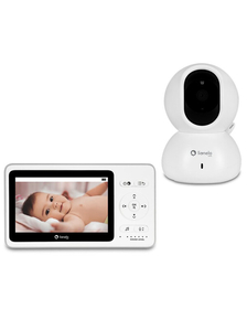 Lionelo - Videofon Babyline 8.2 , Cu termometru, Cu melodii, Cu comunicare in 2 sensuri, Alb