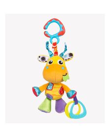 Jucarie pentru carucior, scoica auto si patut, Jerry Giraffe Munchimal, 32 cm, Playgro