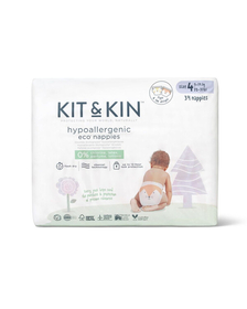 Scutece Hipoalergenice Eco Kit&Kin, Marimea 4, 9-14 kg , 128 buc