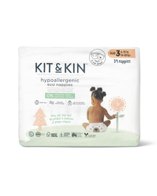 Scutece Hipoalergenice Eco Kit&Kin, Marimea 3, 6-10 kg , 128 buc