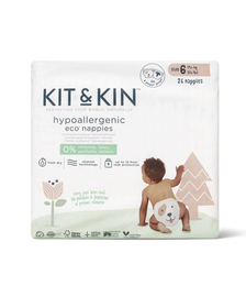 Scutece Hipoalergenice Eco Kit&Kin, Marimea 6, 14 kg+, 104 buc