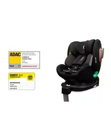 Lionelo - Scaun auto I-size Antoon Plus, Pozitie de somn, Protectie laterala, Rotire 360 grade, 0-18 kg, Cu Isofix si picior de sustinere, Negru, Testat ADAC, Conform cu standardul european de securitate ECE R129