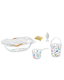 Set de baie cu 6 piese BabyJem (Culoare: Alb)