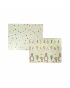 Covoras de joaca Magic Forest, Cu doua fete, Pliabil, Protectie imotriva loviturilor, Dimensiune mare, 200 x 150 cm, Cu Imprimeu pe ambele parti, Potrivit pentru utlizare atat in interior, cat si in exterior, FreeON,