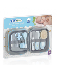 Set ingrijire bebelusi cu 9 piese BabyJem Grooming Set (Culoare: Bleu)