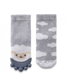 Sosete cu accesoriu dentitie BabyJem Teether Socks (Culoare: Gri)