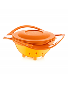 Bol multifunctional cu capac si rotire 360 grade Amazing Bowl (Culoare: Portocaliu)