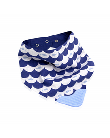 Baveta tip bandana cu jucarie dentitie (Culoare: Indigo)