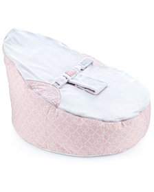 Fotoliu pentru bebelusi cu ham de siguranta Baby Bean Bed (Culoare: Roz)