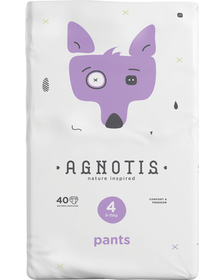 Scutece tip chilotel hipoalergenice Agnotis pants, marimea nr. 4, 9-15 kg, 40 bucati