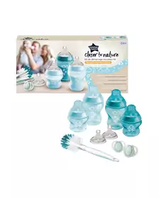 Kit de pornire biberoane nou-nascut Tommee Tippee Closer to Nature, 0 luni +, Albastru