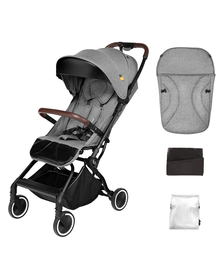 Carucior sport pliabil ultracompact pentru calatorii Espoo+, Evening Shadow, Gri inchis, Skiddou