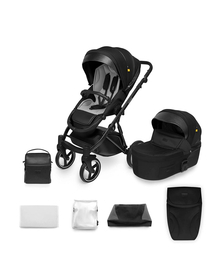 Carucior 2 in 1 Oslo+, Onyx, Negru, Skiddou