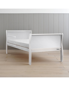Pat din lemn masiv pentru Junior Noble Alb 160    80 cm