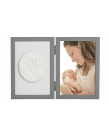 Baby HandPrint - Kit rama foto 10x15 cm, Cu amprenta, Tiny Memories, Gri