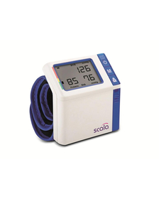 Tensiometru digital automat pentru incheietura, ultra-subtire, 2x50 memorii, indicator OMS, detectie aritmii, SCALA SC7130