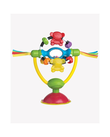 Jucarie pentru scaunul de masa, Cu ventuza, Cu activitati, Rotativa, High chair Spinning Toy, 19.5 cm, Playgro