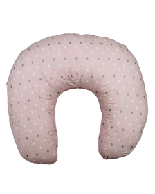 Perna pentru alaptat 2 in 1 Nursing Pillow Hearts, BabyJem (Culoare: Roz)