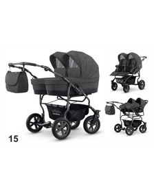 Carucior pentru gemeni Mikado GOLDSTAR GS-15 3 in 1