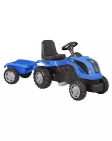 Tractor cu pedale si remorca Micromax MMX Albastru