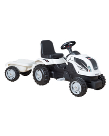 Tractor cu pedale si remorca Micromax MMX Alb