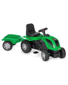 Tractor cu pedale si remorca Micromax MMX Verde Inchis