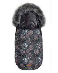 Sac de iarna Sensillo OLAF Fleece 100x45 cm Negru/Rozete