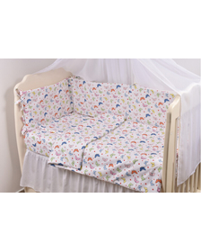 Lenjerie 6 piese patut 120x60 cm bumbac 100% model Fluturasi