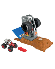 HOT WHEELS MONSTER TRUCKS ENTRY CHALLENGE ARENA SMASHERS PROVOCAREA TIRE PRESS