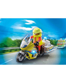 Playmobil - Motocicleta Galbena Cu Lumini